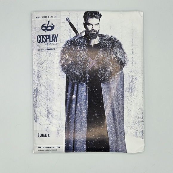 McCall's Other - McCalls Cosplay M2016 Cloak detachable lined capelet S M L‎ XL XXL Jedi LOTR GOT